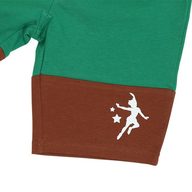 【ベビードール】ピーター・パン なりきるパーカー&ハーフパンツ セットアップ 9302K / ベビーサイズ キッズ 半袖 半ズボン 上下セット ウエスト総ゴム ゴム穴付き 仮装 コスチューム コスプレ