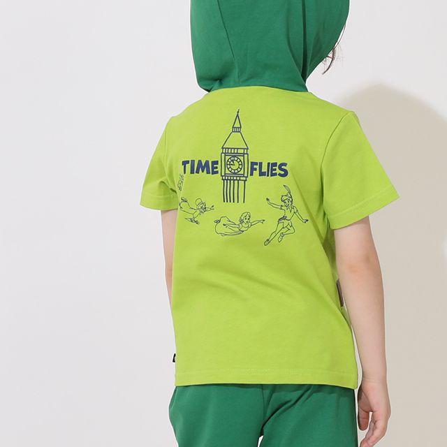 【ベビードール】ピーター・パン なりきるパーカー&ハーフパンツ セットアップ 9302K / ベビーサイズ キッズ 半袖 半ズボン 上下セット ウエスト総ゴム ゴム穴付き 仮装 コスチューム コスプレ