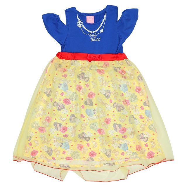 【ベビードール】白雪姫 プリンセス / 3WAYワンピース 9303K / キッズ キャミワンピ スカート 肩紐長さ調整可 ウエストゴム調整可 リボン フリル チュール 肩出し お姫様 なりきる ガーリー