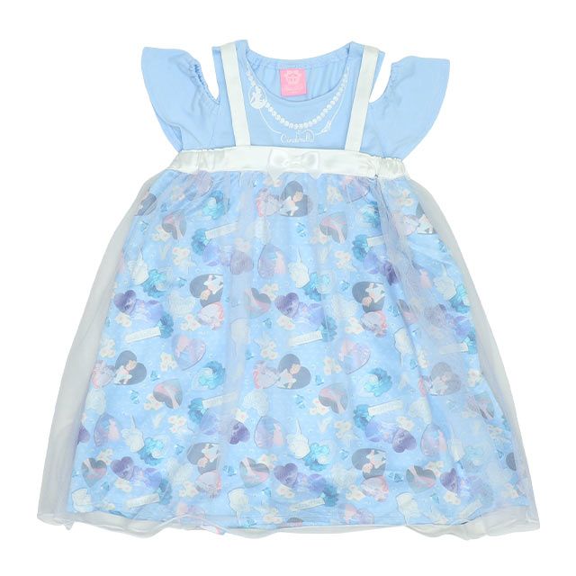 【ベビードール】シンデレラ プリンセス / 3WAYワンピース 9303K / キッズ キャミワンピ スカート 肩紐長さ調整可 ウエストゴム調整可 リボン フリル チュール 肩出し お姫様 なりきる ガーリー