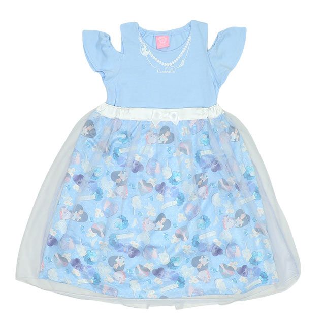 【ベビードール】シンデレラ プリンセス / 3WAYワンピース 9303K / キッズ キャミワンピ スカート 肩紐長さ調整可 ウエストゴム調整可 リボン フリル チュール 肩出し お姫様 なりきる ガーリー