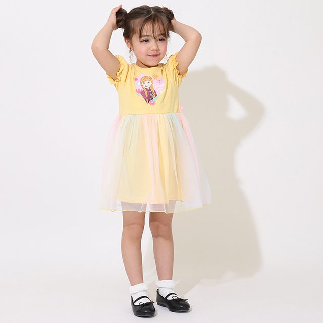 【ベビードール】アナ プリンセス / レインボーワンピース 9246K / キッズ ベビーサイズ スカート フリル チュール お姫様 なりきる ガーリー