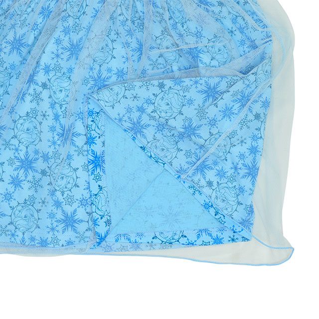 【ベビードール】エルサ なりきるワンピース 5127K / ベビーサイズ キッズ トップス 半袖 チュール シフォン 肩開き パフスリーブ ウエストゴム入り プリンセス 仮装 コスチューム コスプレ