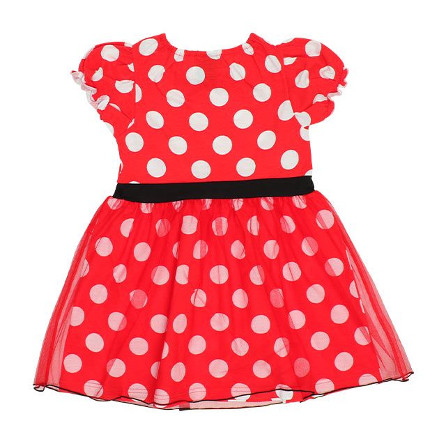 【ベビードール】ミニー なりきるワンピース 5127K / ベビーサイズ キッズ トップス 半袖 チュール ウエストゴム入り リボンモチーフ 仮装 コスチューム コスプレ