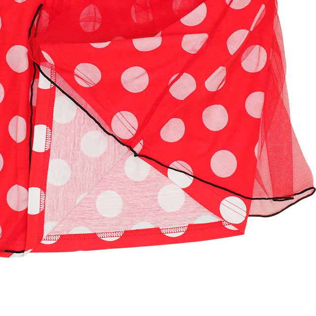 【ベビードール】ミニー なりきるワンピース 5127K / ベビーサイズ キッズ トップス 半袖 チュール ウエストゴム入り リボンモチーフ 仮装 コスチューム コスプレ