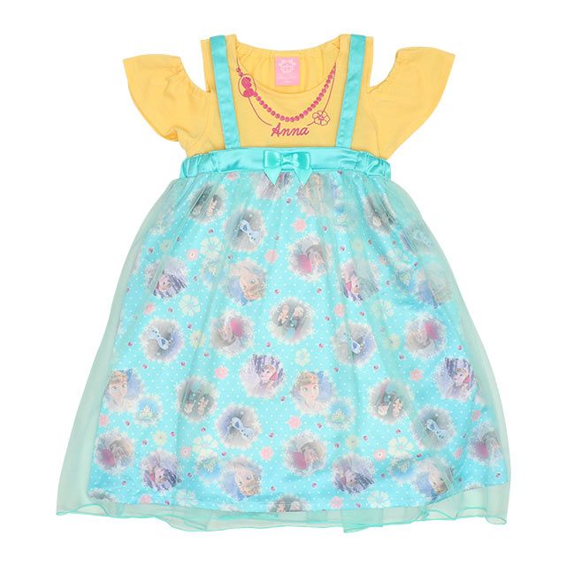 【ベビードール】アナ プリンセス / 3WAYワンピース 9303K / キッズ キャミワンピ スカート 肩紐長さ調整可 ウエストゴム調整可 リボン フリル チュール 肩出し お姫様 なりきる ガーリー