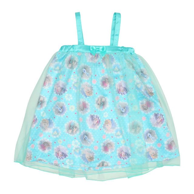 【ベビードール】アナ プリンセス / 3WAYワンピース 9303K / キッズ キャミワンピ スカート 肩紐長さ調整可 ウエストゴム調整可 リボン フリル チュール 肩出し お姫様 なりきる ガーリー