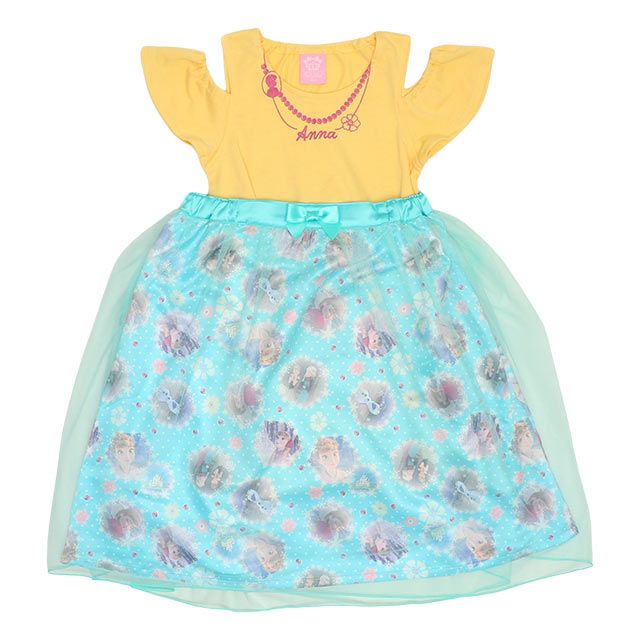 【ベビードール】アナ プリンセス / 3WAYワンピース 9303K / キッズ キャミワンピ スカート 肩紐長さ調整可 ウエストゴム調整可 リボン フリル チュール 肩出し お姫様 なりきる ガーリー