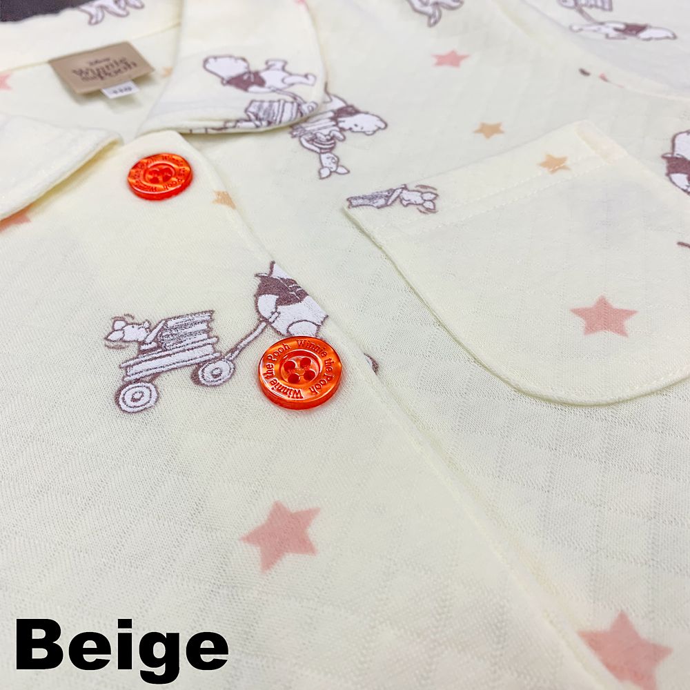 プー キルト長袖キッズパジャマ