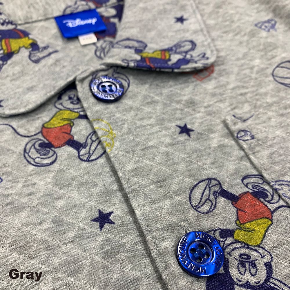 ミッキー キルト長袖キッズパジャマ