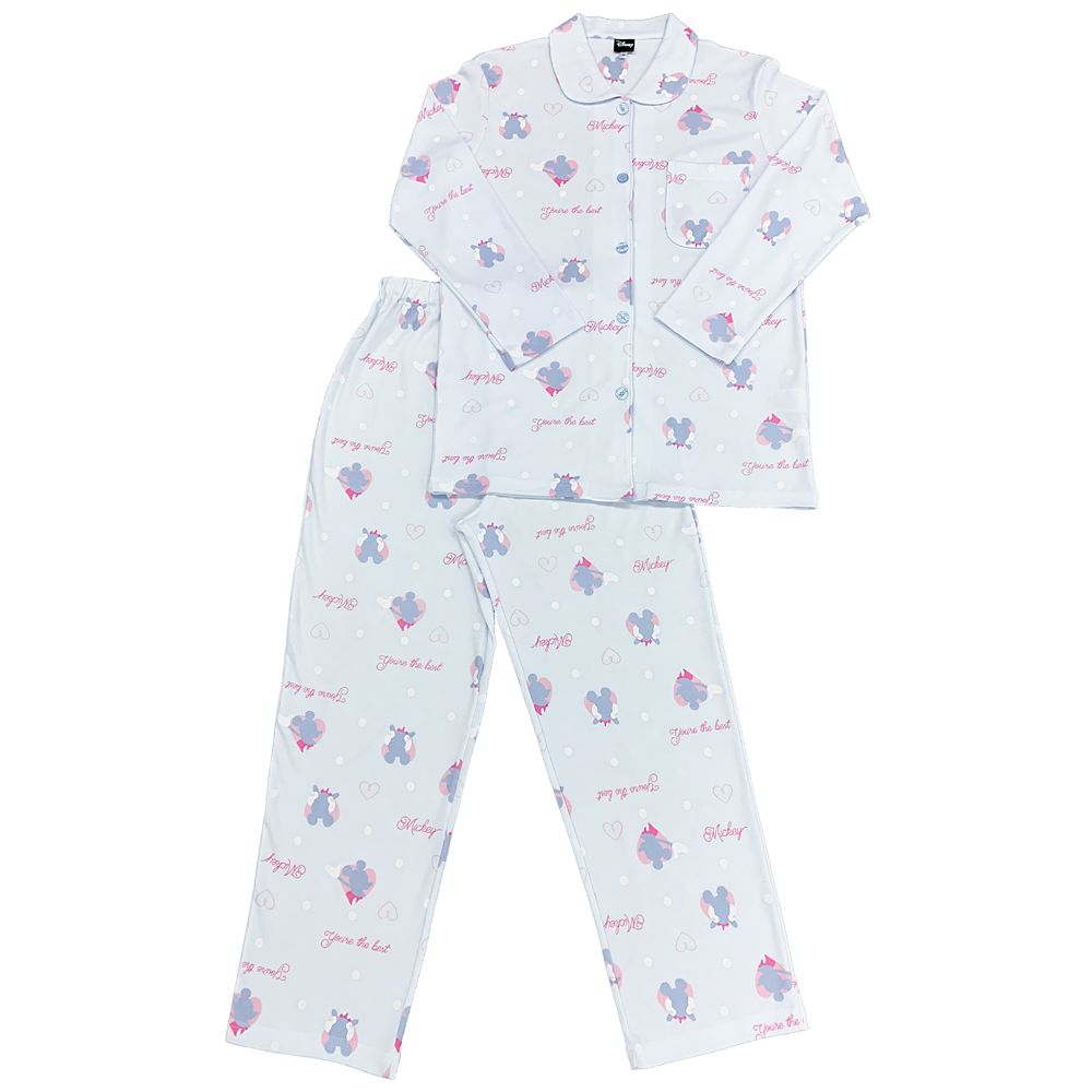 公式 ショップディズニー ミッキー 総柄スムースニットシャツパジャマ