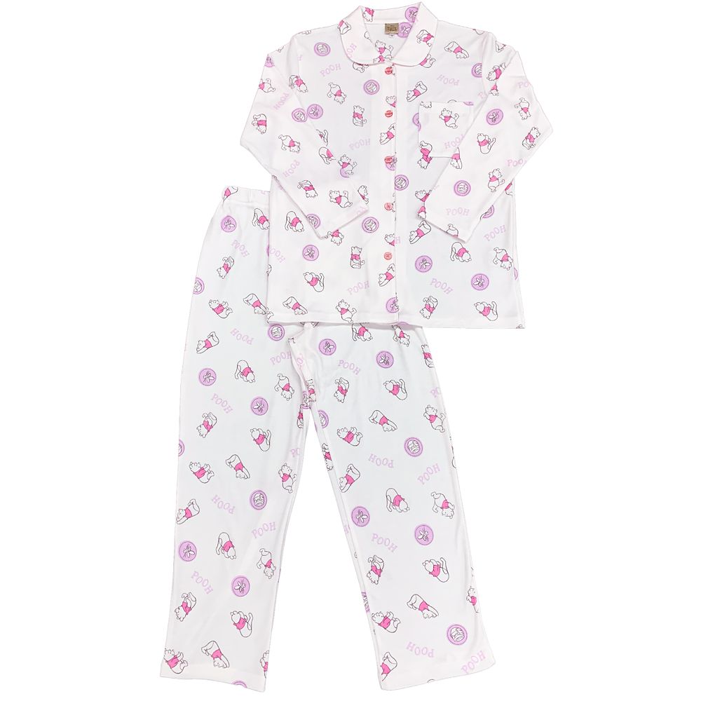 公式 ショップディズニー プー 総柄スムースニットシャツパジャマ