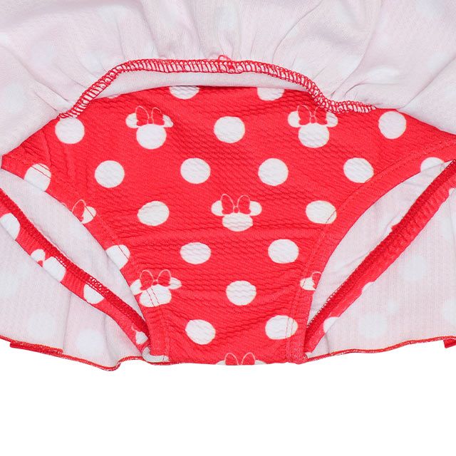 【ベビードール】ミニー セパレート水着 9445K / ベビーサイズ キッズ スイムウェア 上下セット ヘアバンド トータルコーデ 速乾 ガーリー 水玉模様