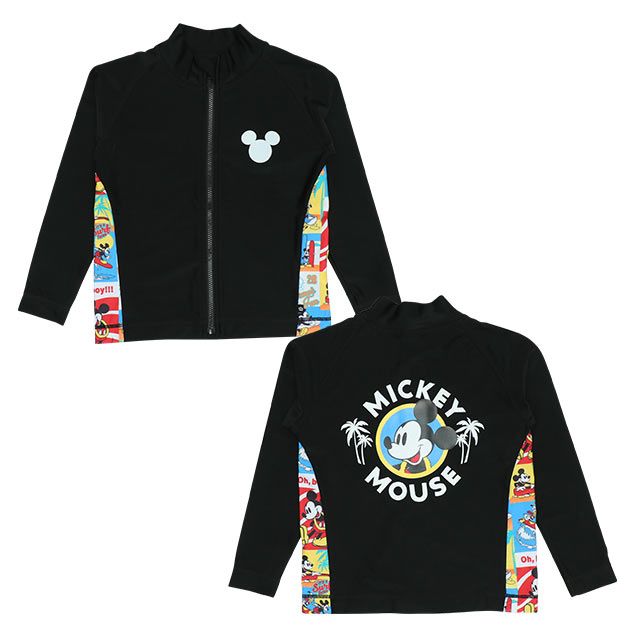 【ベビードール】ミッキー ラッシュガード 9451K （ボトムス別売） / ベビーサイズ キッズ スイムウェア 水着 トップス 長袖 日焼け対策 UV対策 UVカット