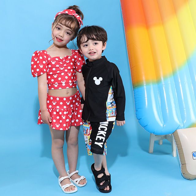 【ベビードール】ミッキー ラッシュガード 9451K （ボトムス別売） / ベビーサイズ キッズ スイムウェア 水着 トップス 長袖 日焼け対策 UV対策 UVカット