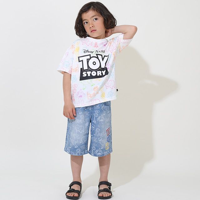 【ベビードール】 親子お揃い トイ・ストーリー 総柄Tシャツ 9460K