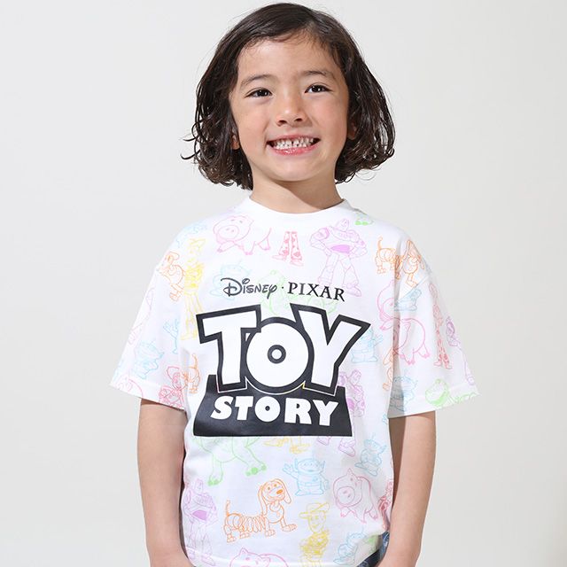 【ベビードール】 親子お揃い トイ・ストーリー 総柄Tシャツ 9460K
