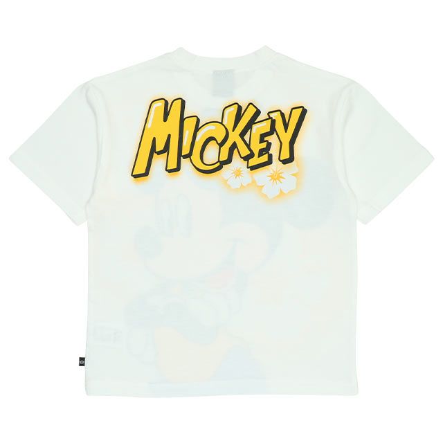 【ベビードール】ミッキー 親子お揃い スプレーペイントTシャツ 9465K / ベビーサイズ キッズ リンクコーデ ペアルック 親子コーデ トップス 半袖 天竺素材