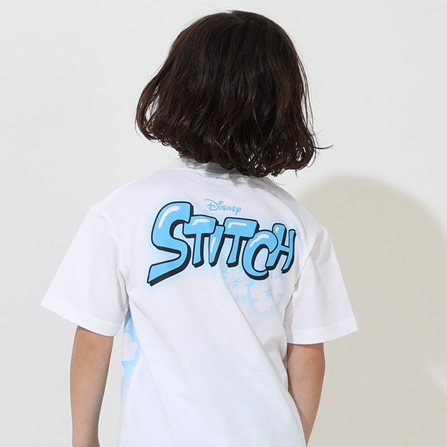 【ベビードール】 スティッチ 親子お揃い スプレーペイントTシャツ 9465K