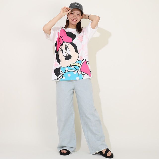 【ベビードール】 ミニー 親子お揃い スプレーペイントTシャツ 9465A