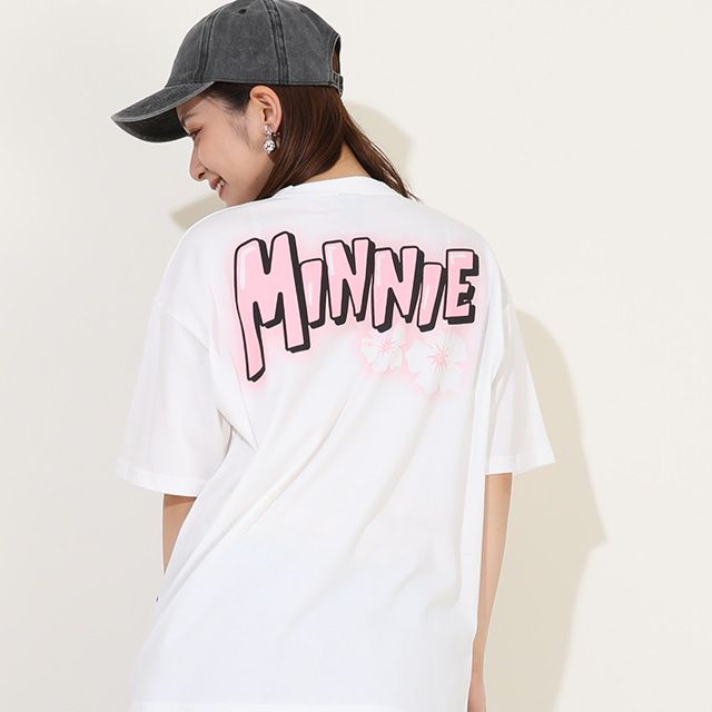 【ベビードール】 ミニー 親子お揃い スプレーペイントTシャツ 9465A