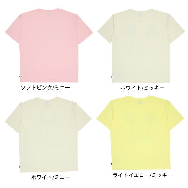【ベビードール】ミニー 親子お揃い デニム貼付風Tシャツ 9466A / ベビーサイズ キッズ リンクコーデ ペアルック 親子コーデ トップス 半袖 天竺素材
