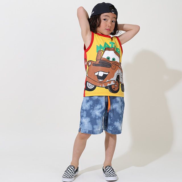 【ベビードール】 カーズ どっちも前タンクトップ 9467K / 前後で2WEY ベビーサイズ キッズ トップス ノースリーブ 天竺素材 楽ちん