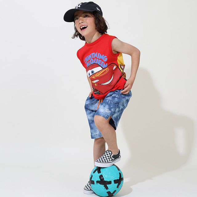 【ベビードール】 カーズ どっちも前タンクトップ 9467K / 前後で2WEY ベビーサイズ キッズ トップス ノースリーブ 天竺素材 楽ちん