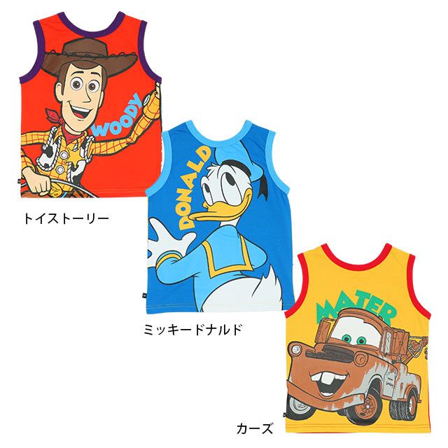 【ベビードール】 トイ・ストーリー どっちも前タンクトップ 9467K / 前後で2WEY ベビーサイズ キッズ トップス ノースリーブ 天竺素材 楽ちん