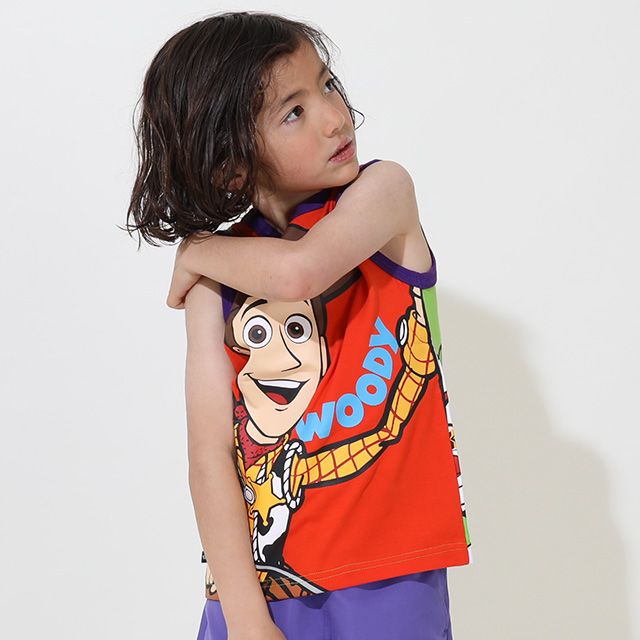 【ベビードール】 トイ・ストーリー どっちも前タンクトップ 9467K / 前後で2WEY ベビーサイズ キッズ トップス ノースリーブ 天竺素材 楽ちん