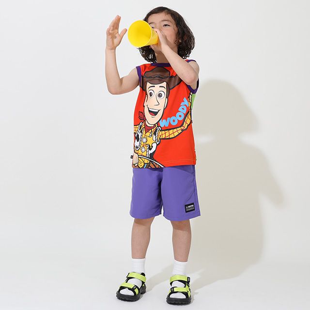 【ベビードール】 トイ・ストーリー どっちも前タンクトップ 9467K / 前後で2WEY ベビーサイズ キッズ トップス ノースリーブ 天竺素材 楽ちん