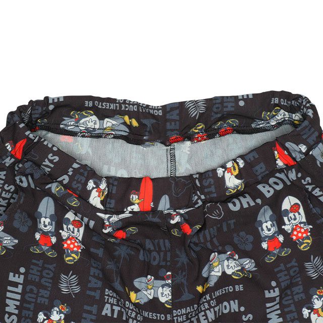 【ベビードール】ミッキーフレンズ 親子お揃い 総柄リゾートハーフパンツ 9493A（トップス別売） / 大人 ユニセックス 男女兼用 ボトム 半ズボン 短パン 親子コーデ リンクコーデ ペアルック ウエスト総ゴム ゴム穴付き 速乾 ミッキー ミニー ドナルド