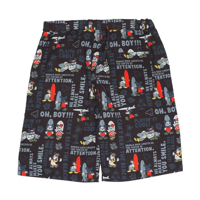 【ベビードール】ミッキーフレンズ 親子お揃い 総柄リゾートハーフパンツ 9493A（トップス別売） / 大人 ユニセックス 男女兼用 ボトム 半ズボン 短パン 親子コーデ リンクコーデ ペアルック ウエスト総ゴム ゴム穴付き 速乾 ミッキー ミニー ドナルド