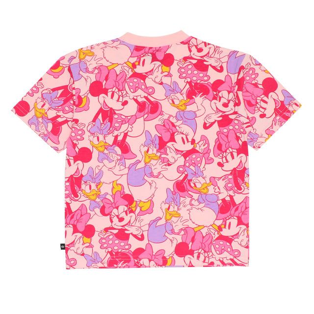 【ベビードール】ミニー デイジー 親子お揃い 総柄Tシャツ 9532K / ベビーサイズ キッズ リンクコーデ ペアルック 親子コーデ トップス 半袖