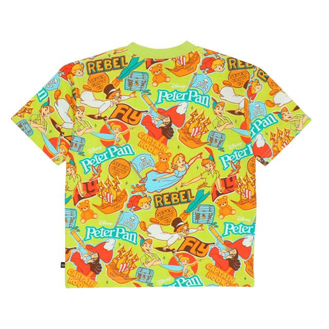 【ベビードール】ピーター・パン 親子お揃い ステッカー風総柄Tシャツ 9534K / キッズ リンクコーデ ペアルック 親子コーデ トップス 半袖 天竺素材