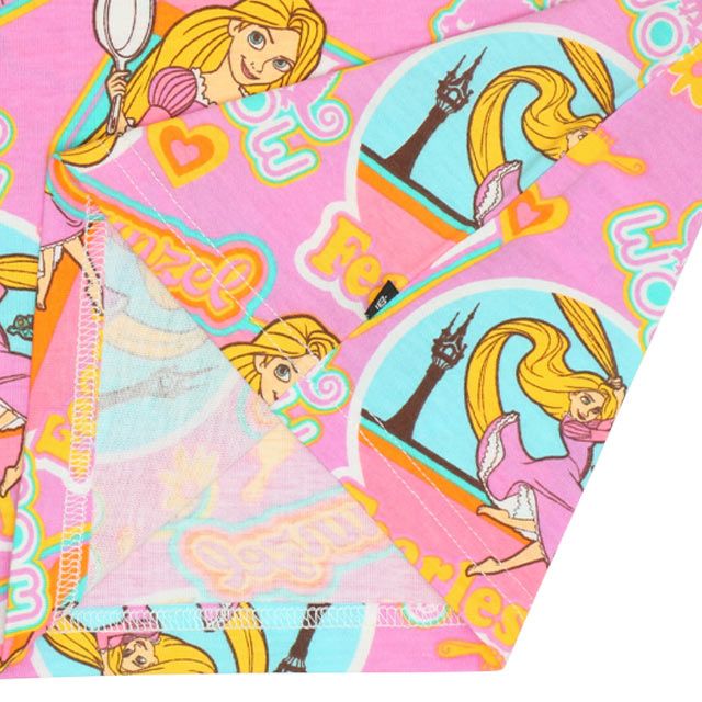 【ベビードール】ラプンツェル 親子お揃い ステッカー風総柄Tシャツ 9534K / キッズ リンクコーデ ペアルック 親子コーデ トップス 半袖 天竺素材