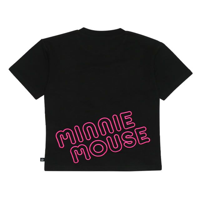 【ベビードール】ミニー 親子お揃い ネオン発泡Tシャツ 9536K / ベビーサイズ キッズ リンクコーデ ペアルック 親子コーデ トップス 半袖 天竺素材 発泡プリント