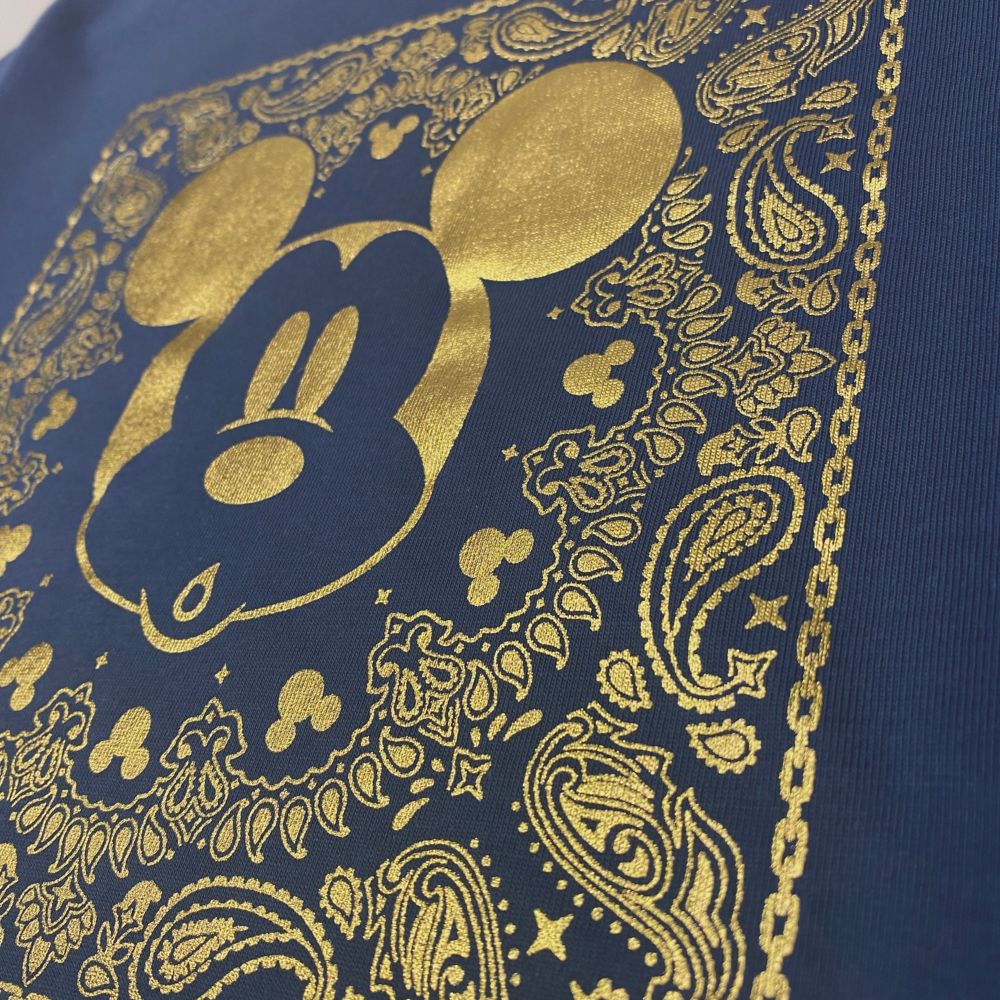 【ベビードール】ミニー 親子お揃い ペイズリー箔風プリントTシャツ 9540K / ベビーサイズ キッズ リンクコーデ ペアルック 親子コーデ トップス 半袖 天竺素材