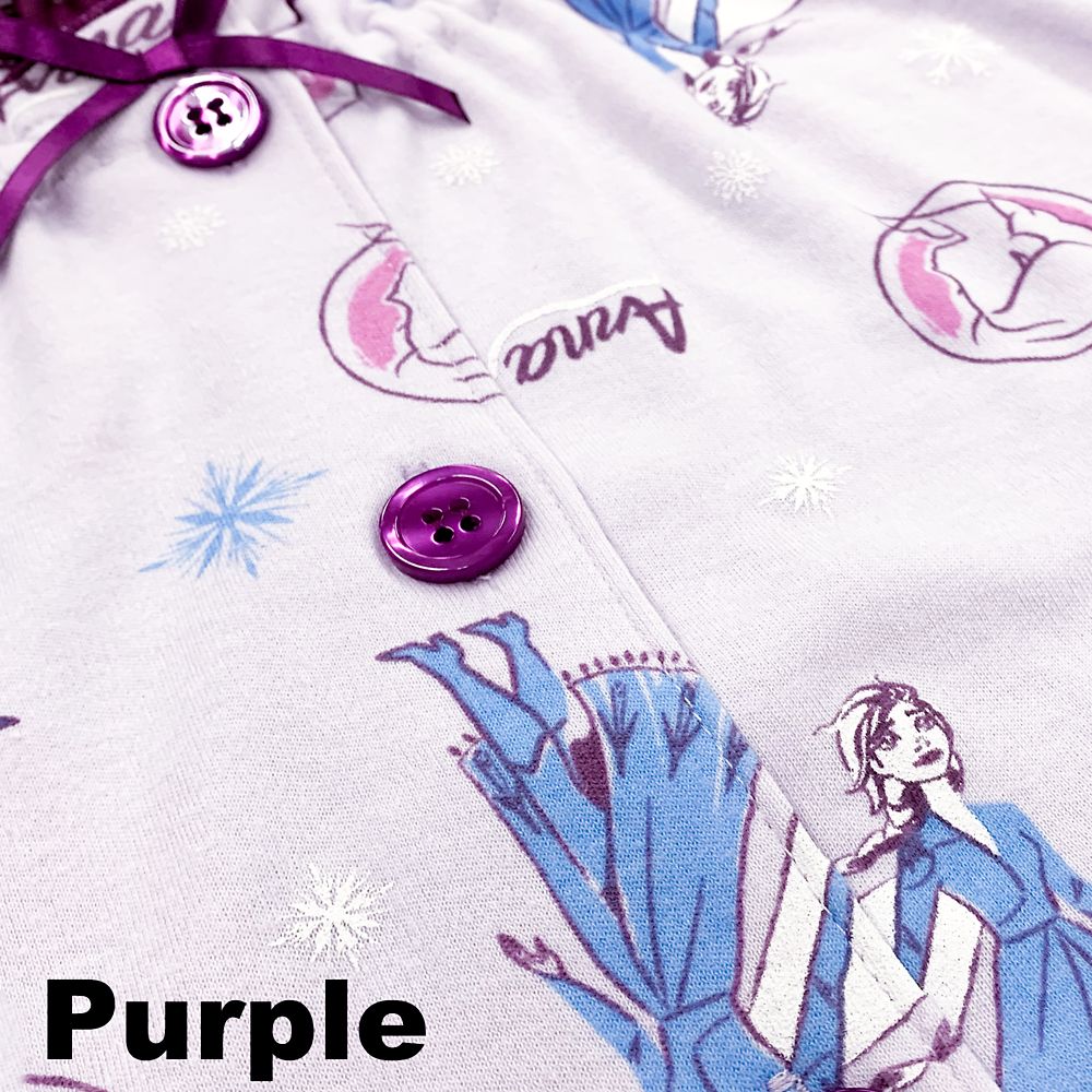 アナと雪の女王2 キッズ用総柄スムースニットスモックタイプパジャマ