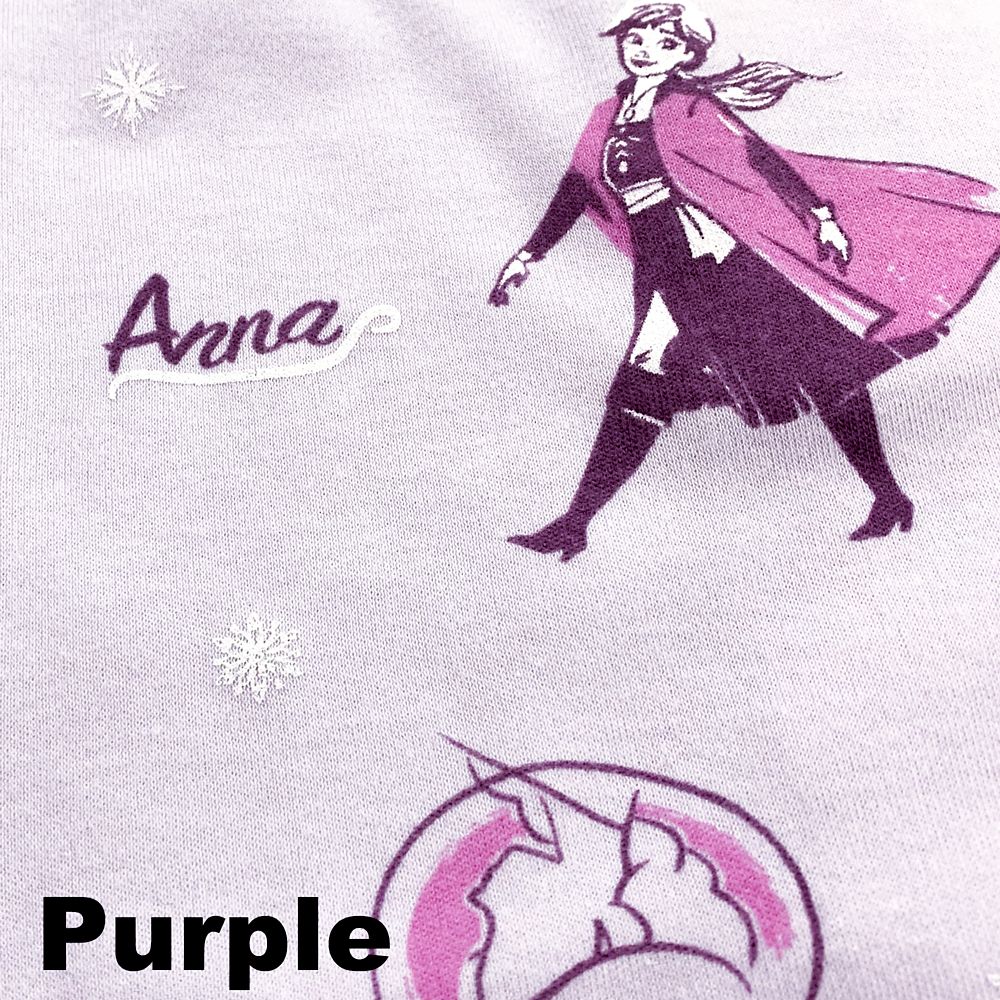 アナと雪の女王2 キッズ用総柄スムースニットスモックタイプパジャマ