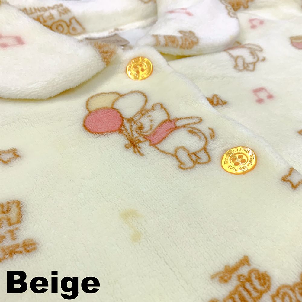 プー フランネルフリース長袖シャツパジャマ