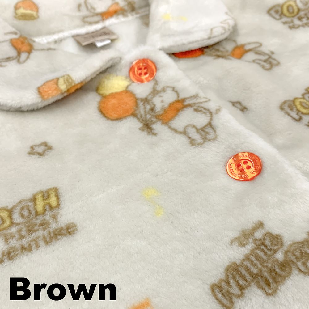 プー フランネルフリース長袖シャツパジャマ