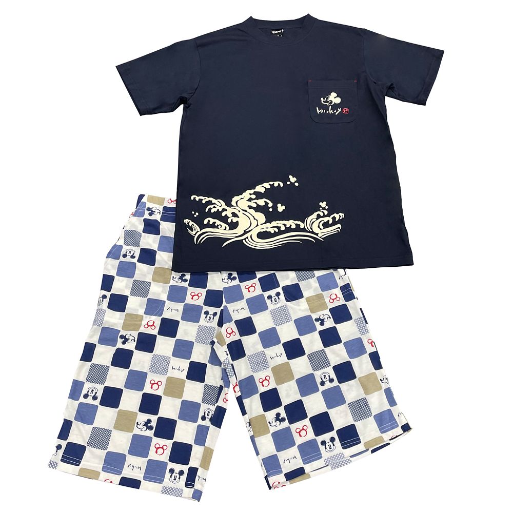 公式 ショップディズニー ミッキー メンズ天竺和調波プリントルームウェア