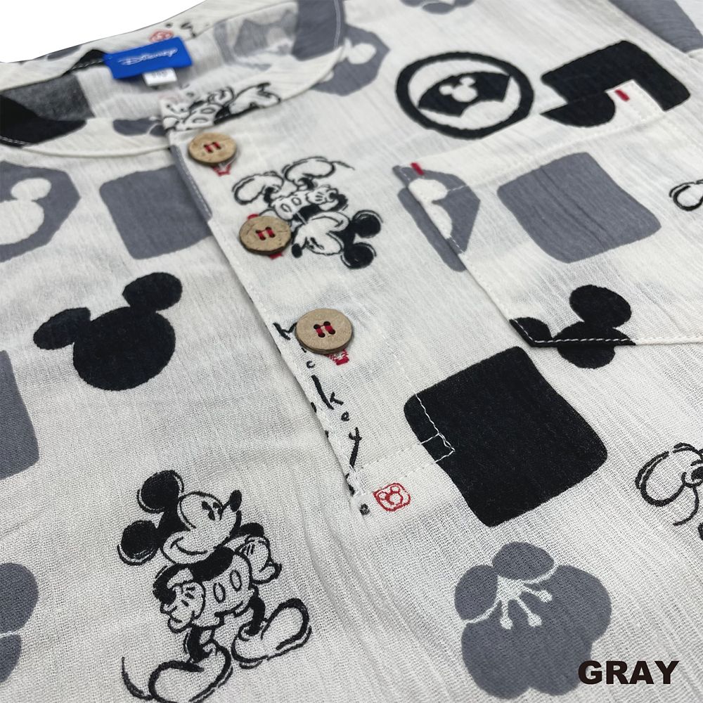 公式 ショップディズニー ミッキー キッズ用楊柳和柄プリントルームウェア