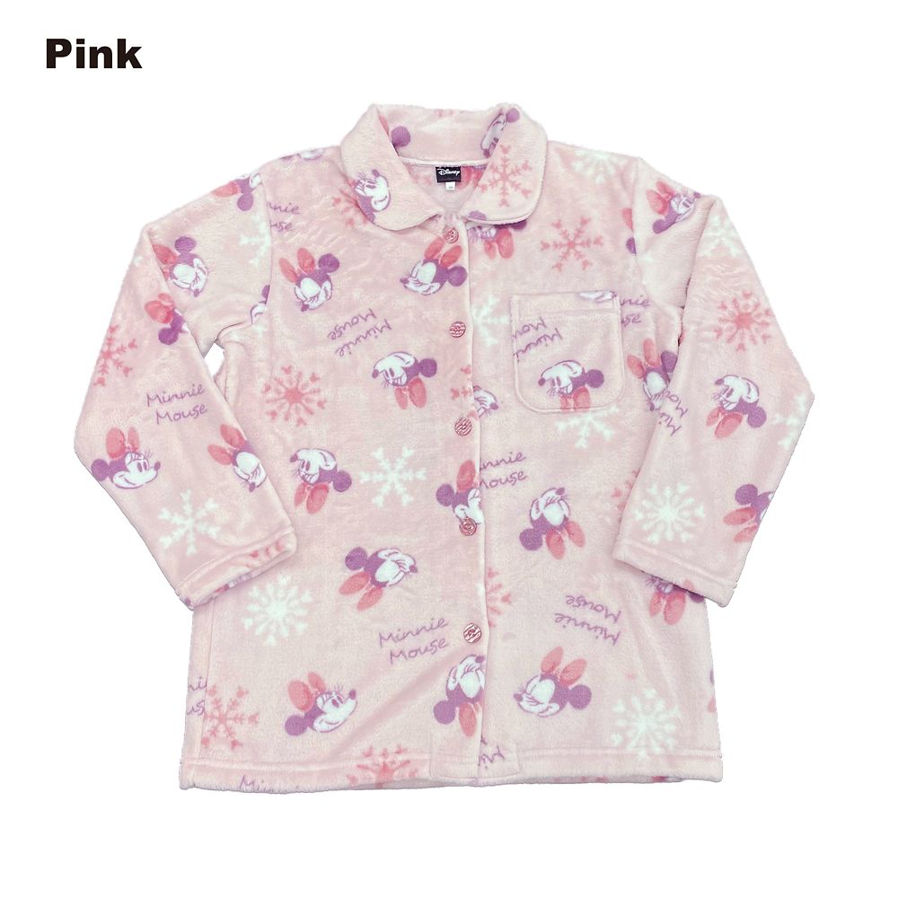 ミニー フランネルフリース雪柄シャツパジャマ