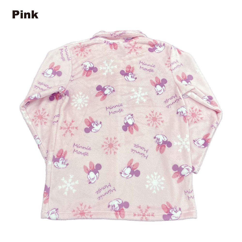 ミニー フランネルフリース雪柄シャツパジャマ