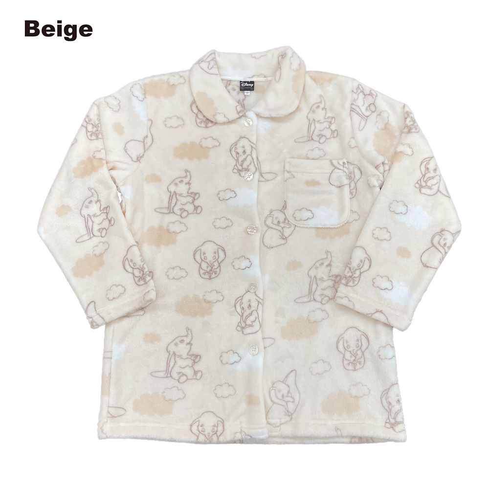 ダンボ フランネルフリース雲柄シャツパジャマ