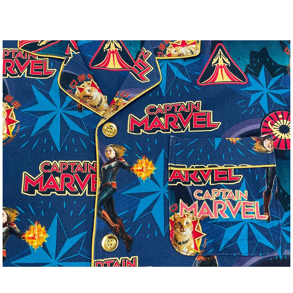 MARVEL キャプテン・マーベル 半袖プリントシャツパジャマ