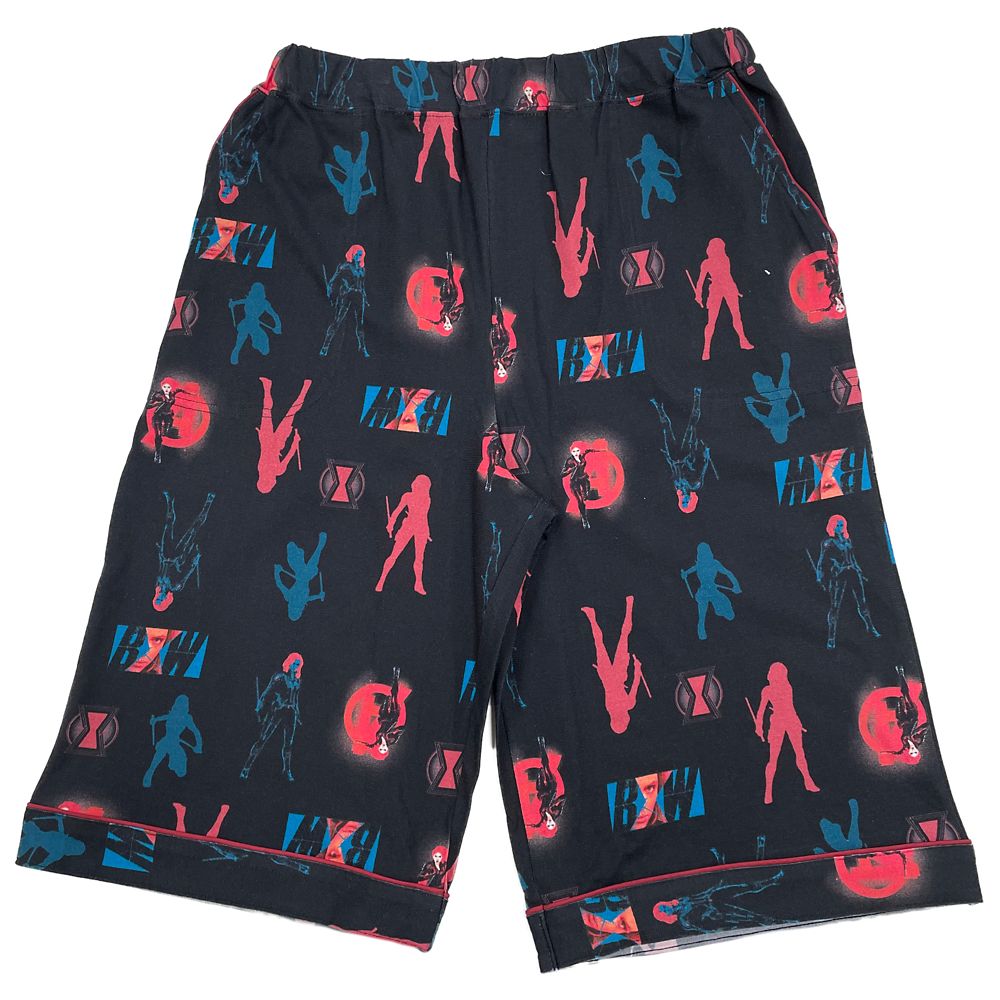 MARVEL ブラック・ウィドウ プリント半袖シャツパジャマ