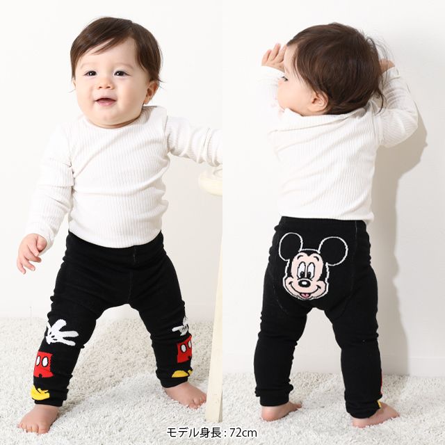 【ベビードール】ミニー おしりキャラクターべビータイツ 9604 / ベビーサイズ 赤ちゃん 出産祝い 贈り物 プレゼント ベビー服 ベビー用品 ボトム タイツ 冷え防止 楽ちん